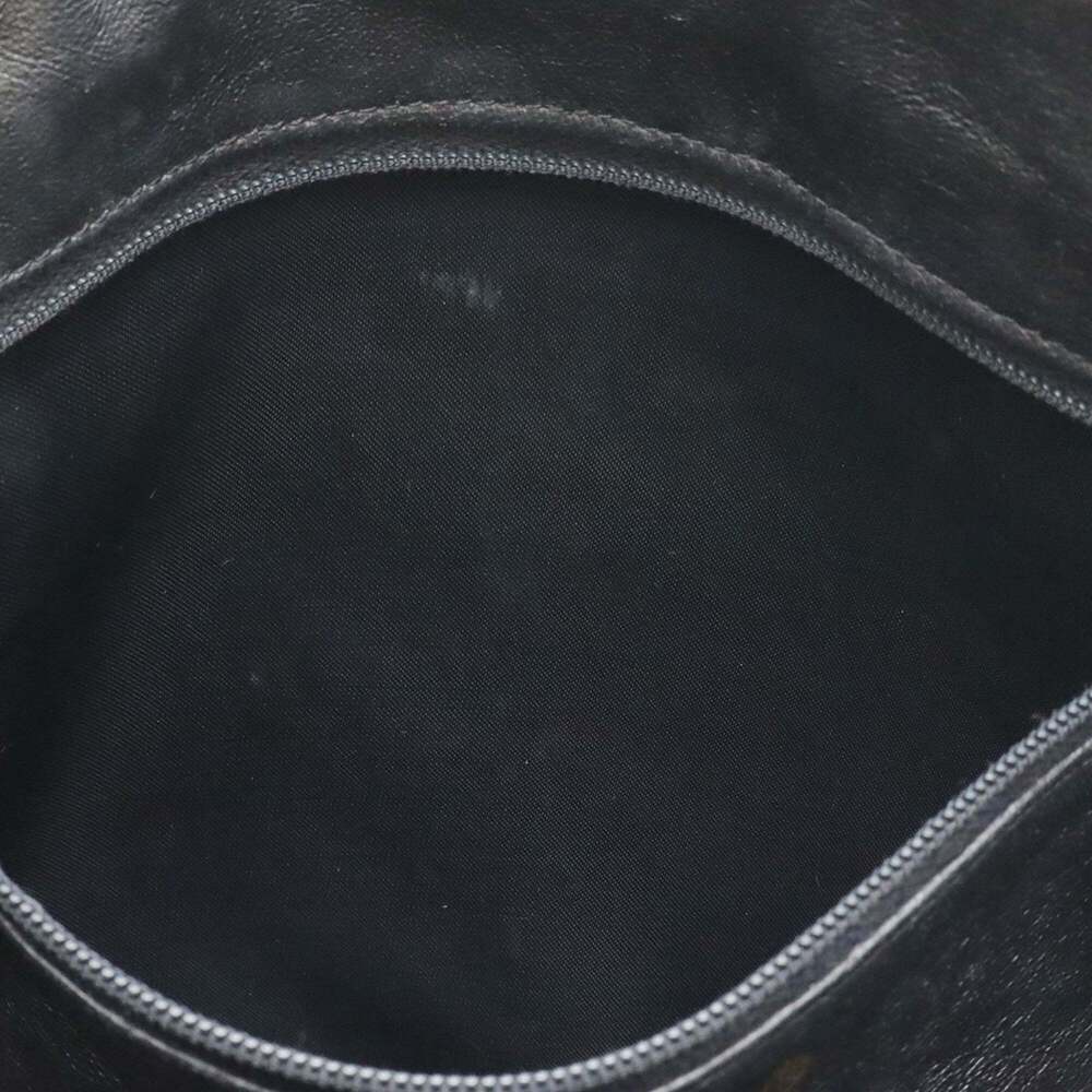 CHANEL Black Lambskin Leather Logo Shoulder Bag - Picture 7 of 10